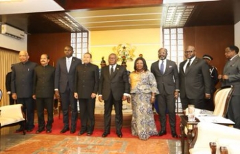 High Commissioner H.E. Mr. Sugandh Rajaram presented credentials to Hon’ble President of Republic of Ghana H.E. Mr. Nana Addo Dankwa Akufo-Addo at Jubilee House in Accra on 27 January 2020